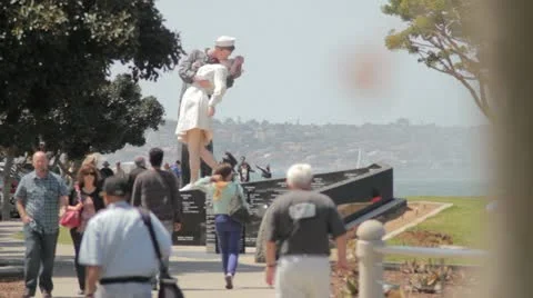 Unconditional Surrender Statue Stock-Footage 10891687