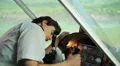 Unconscious or dead pilot lying on steering wheel, aircraft flying uncontrolled HD Footage
