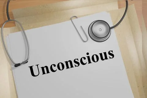 Unconsciousness concept Illustrazione stock