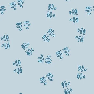 Uncontrolled eye movements disease symptom line seamless pattern Stock Illustration