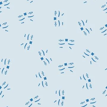 Uncontrolled eye movements disease symptom glyph seamless pattern Stock Illustration