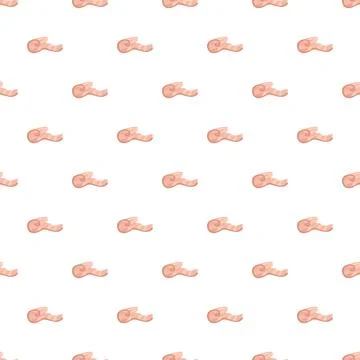 Uncooked bacon slices forming a seamless food pattern Stock Illustration
