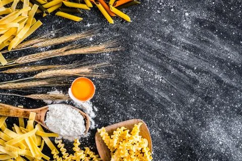 Uncooked baking products Stock Photos