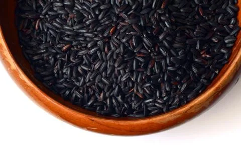 Uncooked Black Rice Stock Photos
