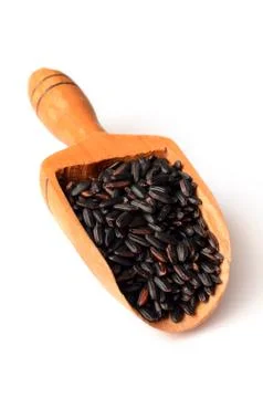 Uncooked Black Rice Stock Photos