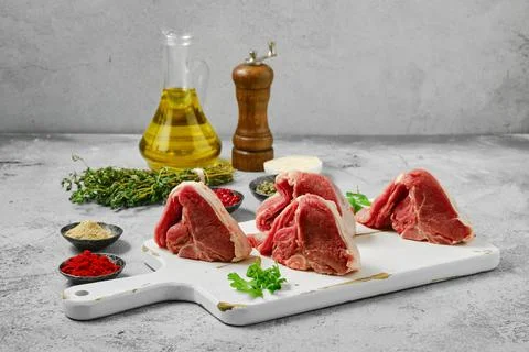 Uncooked boneless rack of lamb Stock Photos
