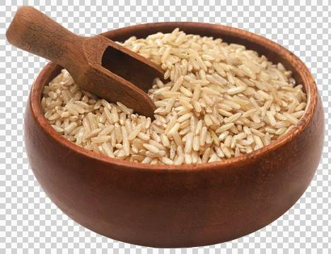 Uncooked brown rice Stock Photos