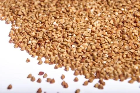 Uncooked buckwheat closeup macro 写真素材
