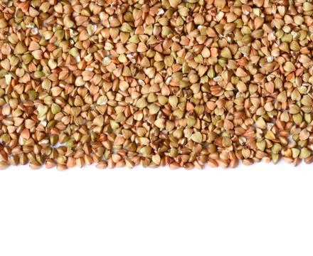 Uncooked buckwheat seeds Stock Photos