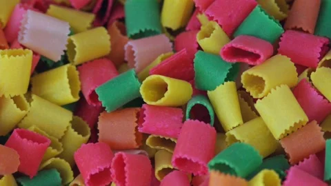 Uncooked Colorful Papad, Background Stock Footage 296841615