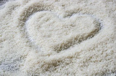 Uncooked jasmine rice Stock Photos