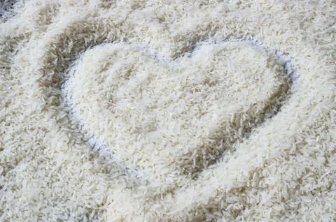 Uncooked jasmine rice Stock Photos