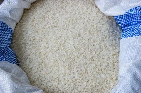 Uncooked jasmine rice Stock Photos