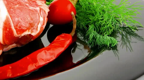 Uncooked lamb ribs 스톡 동영상 25542722