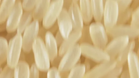 Uncooked Long Grain Parboiled Rice, Moving Background - Top View 스톡 동영상 202144833