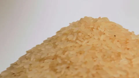 Uncooked Long Grain Parboiled Rice Rotating Stock Footage 252789252