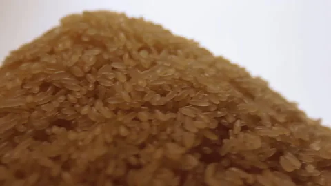 Uncooked Long Grain Parboiled Rice Rotating Stock Footage 259273976