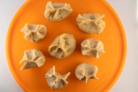 Uncooked momos Stock Photos