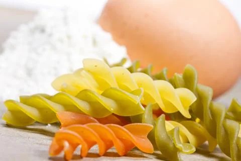 Uncooked noodles Stock Photos