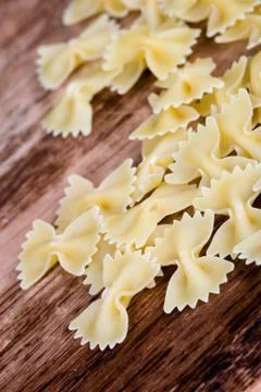 Uncooked pasta Foto stock