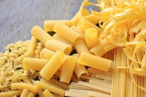 Uncooked pasta selection Stock Photos