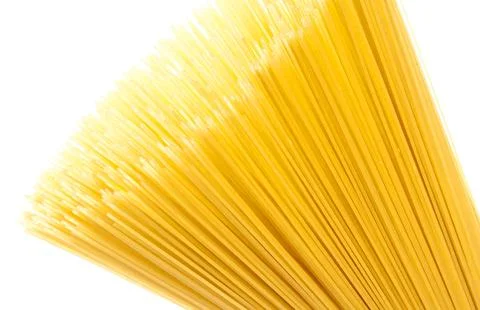 Uncooked pasta spaghetti on white background Stock Photos