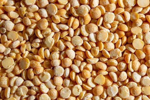 Uncooked Polished Split Peas Background Stock Photos