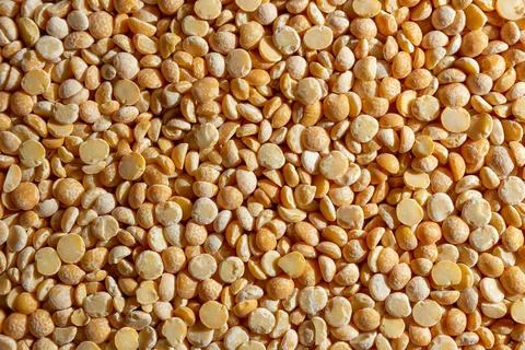 Uncooked Polished Split Peas Background Stock Photos