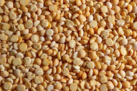Uncooked Polished Split Peas Background Stock Photos