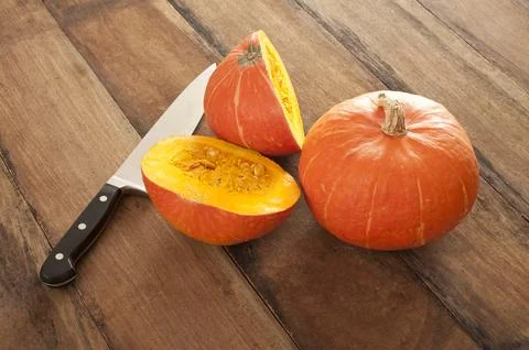 Uncooked pumpkin Stock Photos