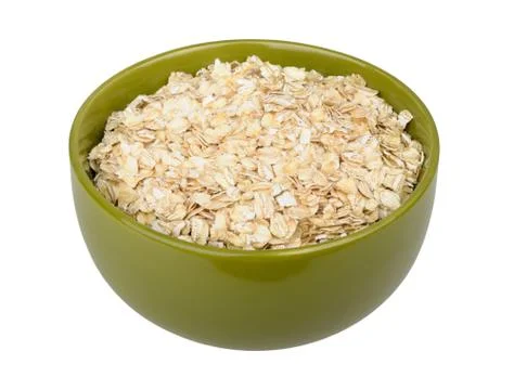 Uncooked rolled oats Stock Photos