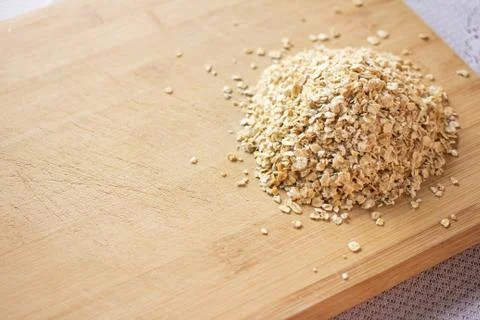 Uncooked rolled oats Stock Photos