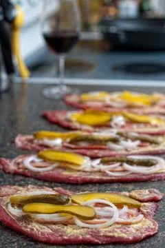 Uncooked roulade Stock Photos