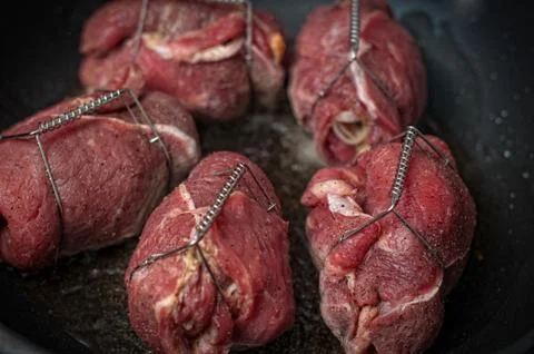 Uncooked roulade Stock Photos