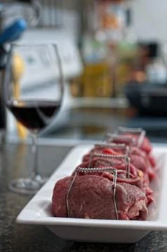 Uncooked roulade Stock Photos