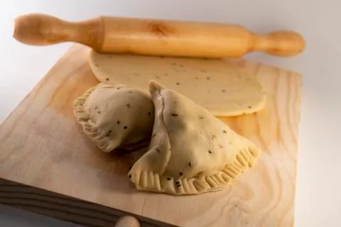 Uncooked samosa Stock Photos