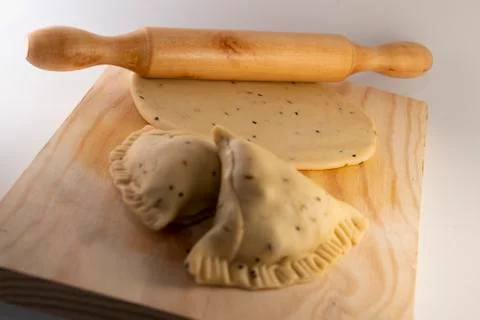 Uncooked samosa Stock Photos