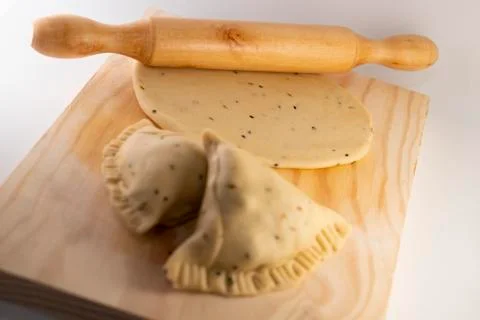 Uncooked samosa Stock Photos