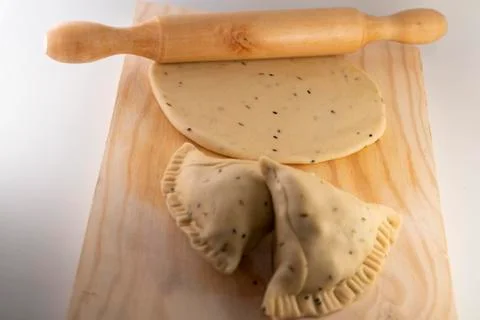 Uncooked samosa Stock Photos