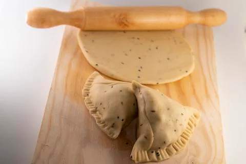 Uncooked samosa Stock Photos