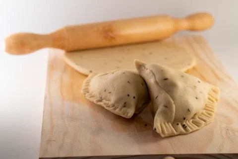 Uncooked samosa Stock Photos