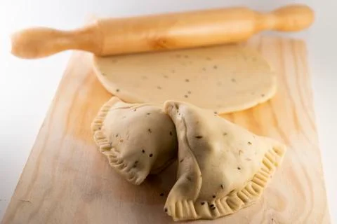 Uncooked samosa Stock Photos