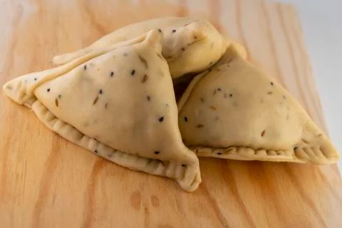 Uncooked samosa Stock Photos