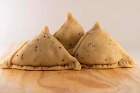 Uncooked samosa Stock Photos