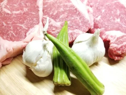 Uncooked Shell Steaks (2) Stock Photos