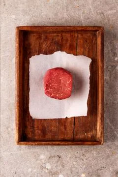 Uncooked steak Foto stock