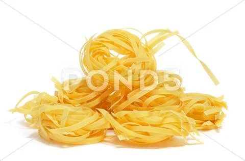 Uncooked tagliatelle Stock Photos