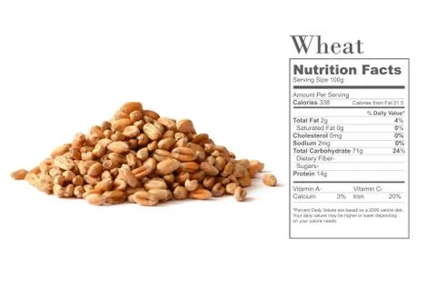 Uncooked wheat grain Stock Photos