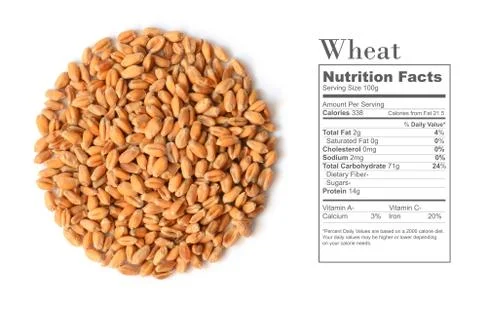 Uncooked wheat grain Stock Photos