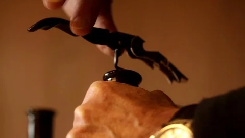 Uncorking a bottle Stock Footage 102568186